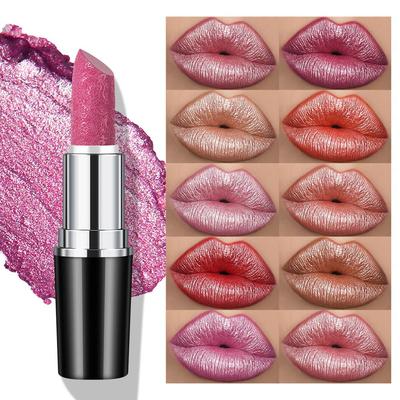 Rouge à lèvres brillant sculpté Rouge à lèvres nacré Coupe antiadhésive Baume à lèvres hydratant longue durée Baume à lèvres pailleté qui ne se décolore pas Ne contient aucun agent de conservation