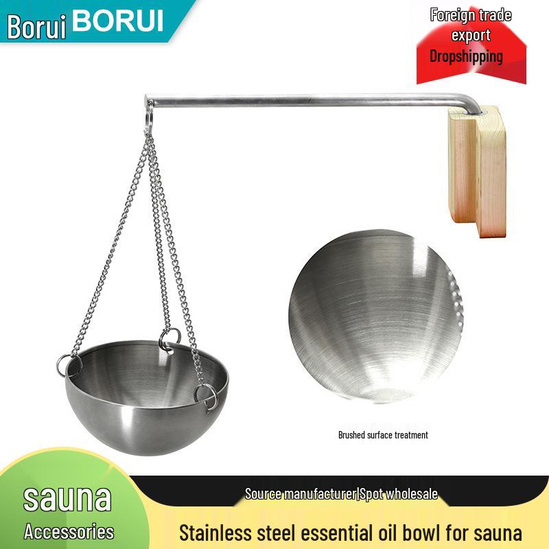 

Stainless Steel Aroma Bowl for Sauna - 12CM Round Essential Oil Bowl