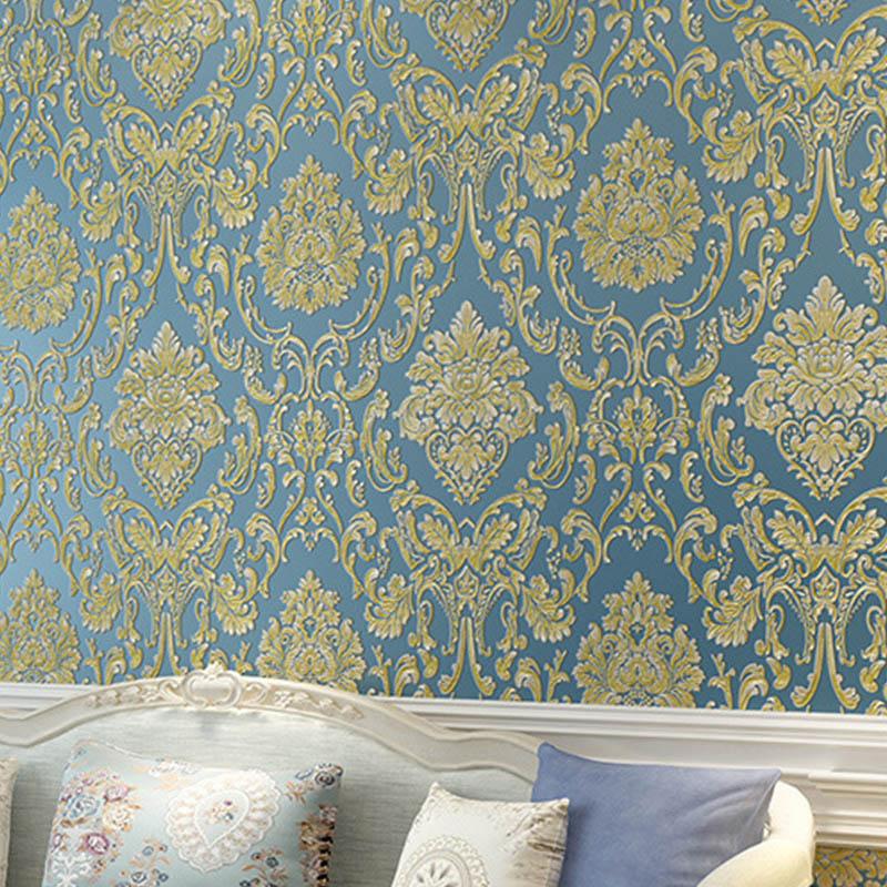 3D Embossed Wallpaper Self-adhesive Non-woven Wall Sticker for Kitchen Home Living Room Bedroom TV Background Wall Decoration