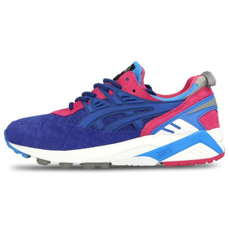 Asics Comfortable Versatile Sports Durable Low-Top Marathon Running Shoes Men Running Shoes Blue Pink H52QK-4242