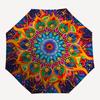 1pc Psychedelic Mandala Art Automatic Umbrella - 8-Rib Durable Frame, Portable Fashion Accessory & Holiday Gift Yy251117151