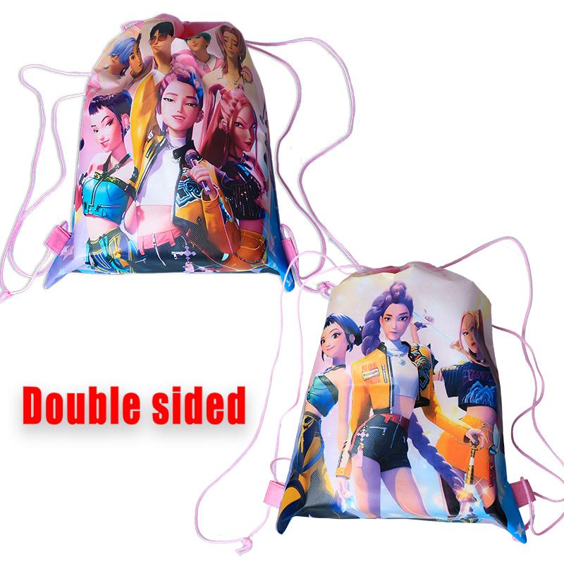 Kpop Lovci Démonů Batoh 34*27cm Tašky zpěváků Dětská Hračka Sáček na šňůrku Party suvenýry Dětská narozeninová párty Potřeby Dárky Hračka