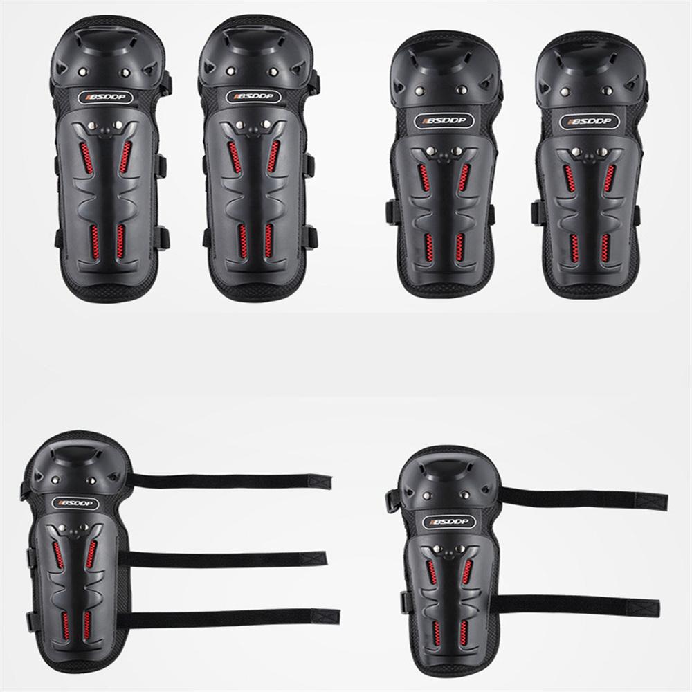 Motorcycle Atv Elbow Arm Leg Knee Shin Armor Guard Shield Cover Protector 4Pcs
