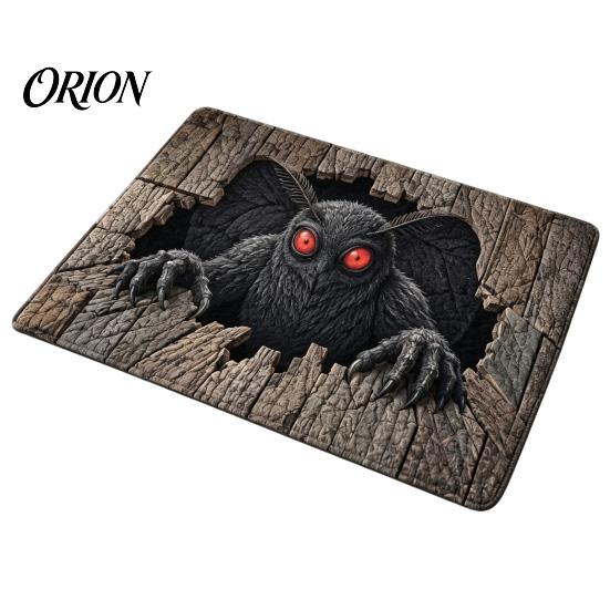 Non Slip Floor Mat 3D Spooky Halloween Rug, Scary Creature Optical Illusion 16" x Impactful Entryway Decor 24" Non-Slip Door for Living Room Entrance