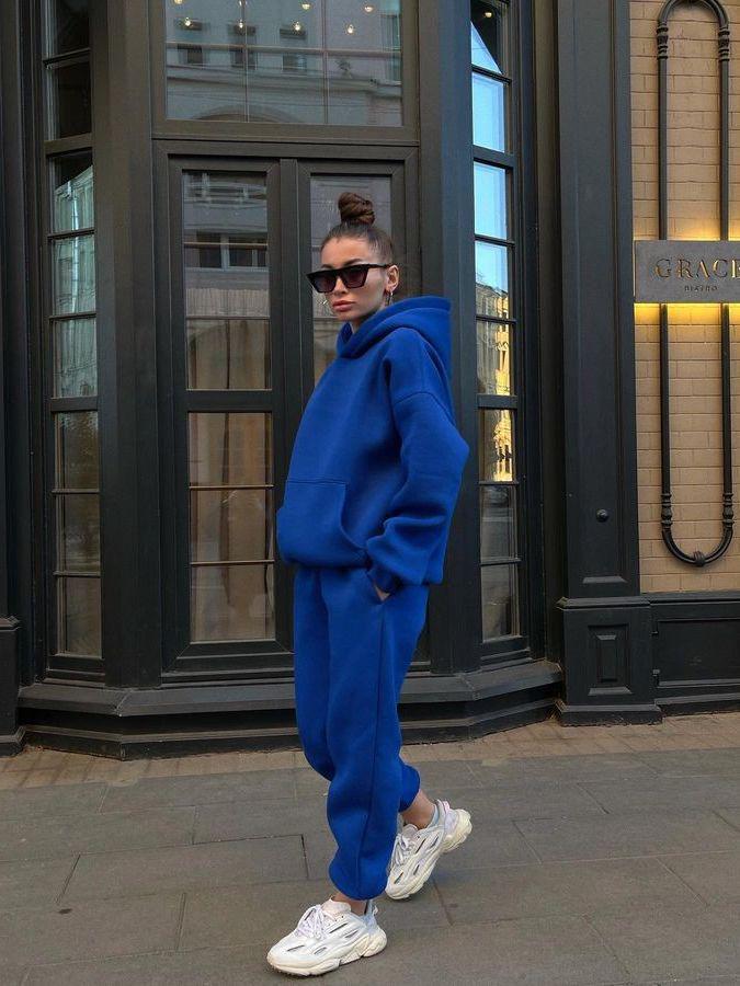 2024 Autumn Women's Plus Size European & American Sports Set - Casual Two-Piece Hoodie