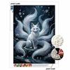 DIY Pearl Diamond Art Painting Kits for Adult and Beginners, Majestic Fox Sparkling Painting Craft Home Wall Decor Handmade Gift