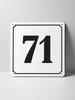 Metal Sign Black House Number On White Background Outdoor Wall Art Decor