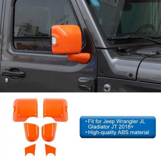 Orange Full Set Center Console Cover Trim Set For Jeep Wrangler JL Gladiator 18+
