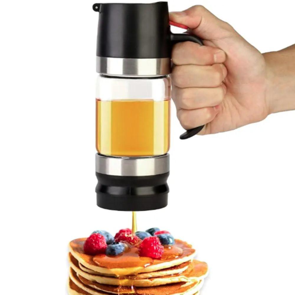 Kitchen Tool 300 ML Glass Honey Dispenser Clear Leak-proof Honeys Bottle Sealed Press Type Syrup Dispenser Coffee