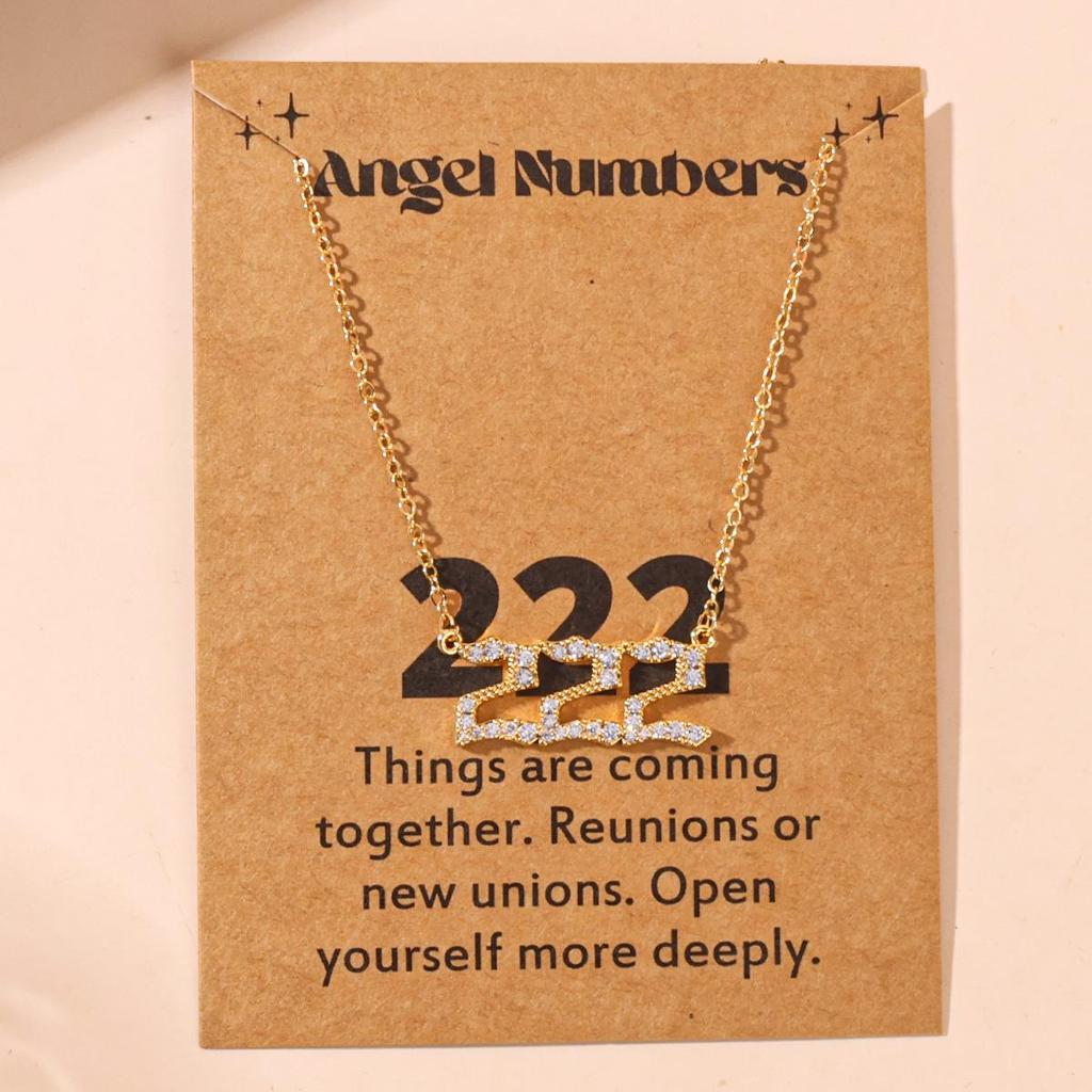 Gold 777 Diamond-Inlaid Necklace for Women - Versatile Clavicle Chain Pendant Jewelry