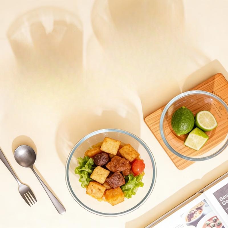 ZISIZ Transparent Glass Salad Bowl