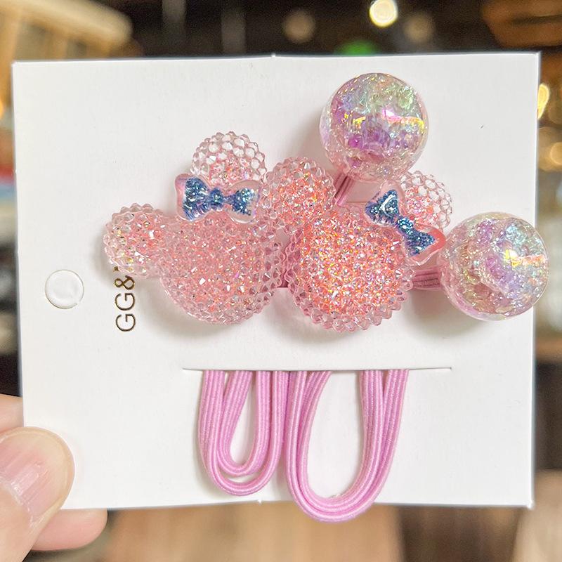 2 Pieces New Cute Mouse Head Princess Headwear Kids Elastic Hair Bands Children Hair Ropes Girls Hair Accessories