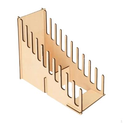 Espositore porta biglietti d'auguri Organizzatore portaoggetti Scaffale versatile in legno per