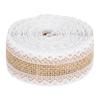 1pcs Lace Mesh Trim Burlap Ribbon Roll 5.5 Yards Lace Burlap Ribbon Jute Ribbon Roll  DIY Crafts
