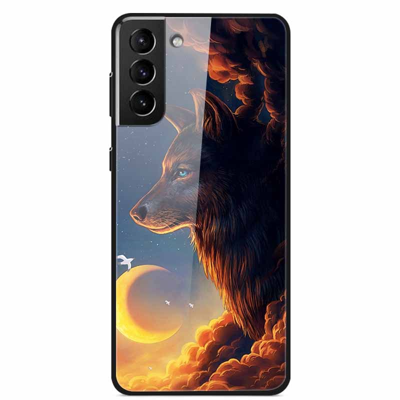 For Samsung S22 5G Cases S22Plus S22Ultra 5G Tempered Glass Hard Back Cover for Samsung Galaxy S22 Plus Case S22Ultra S22+ Cover