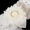 Western Wedding Bride Garter with Lace Floral Applique Decoration