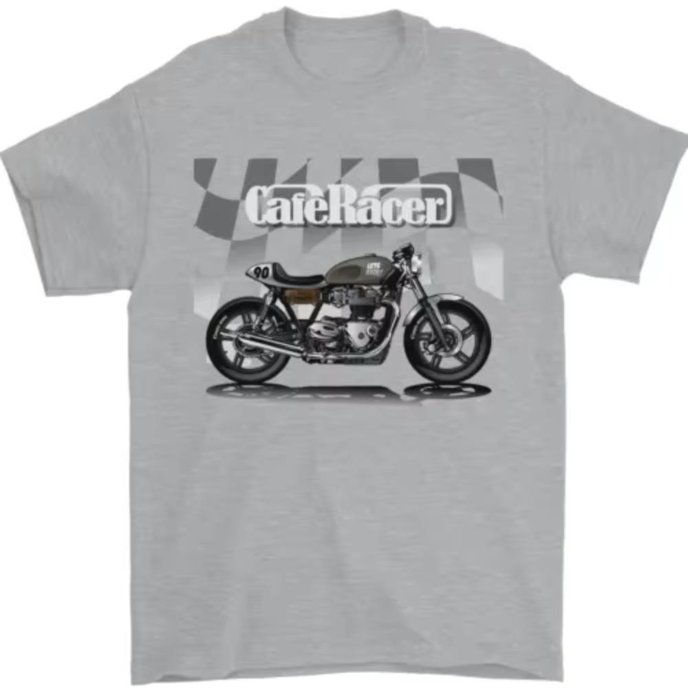 

Cafe Racer Motorbike Motorcycle Biker Mens T-Shirt 100% Cotton XXXXXL серый
