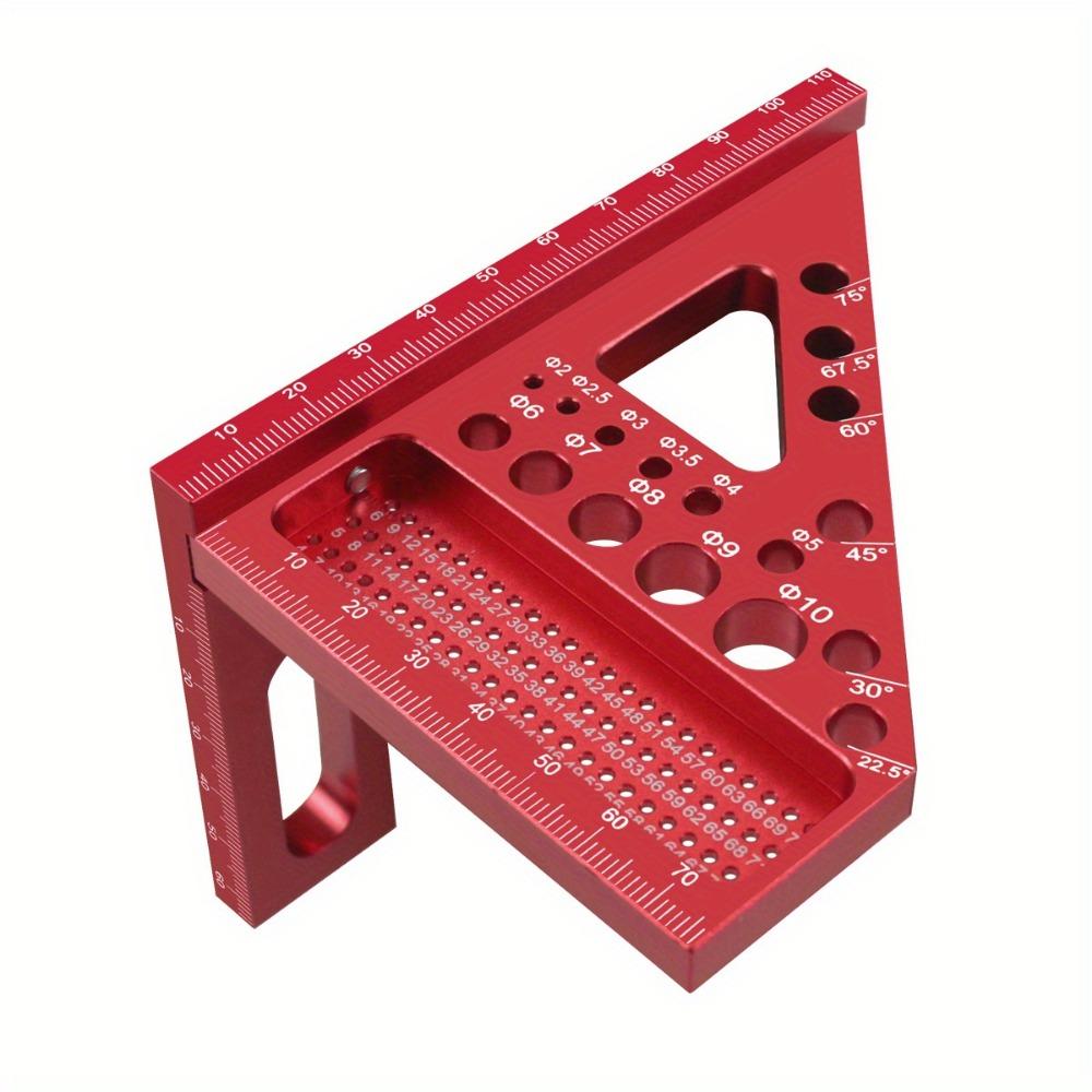 Woodworking Square ProtractorWoodworking Square with Dowel PinsAluminum Alloy Miter Triangular RulerAngler Scriber