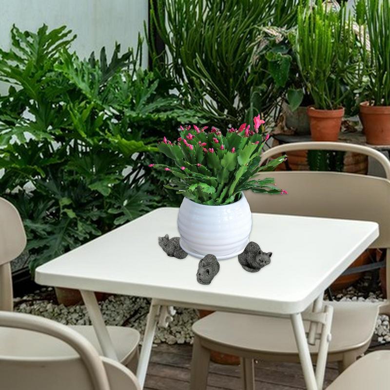 Animal Plant Pot Foot Flower Pot Support Resin Craft Decoration Set Of 3 Outdoor Statue Garden Pot Planter Feet Planter Support