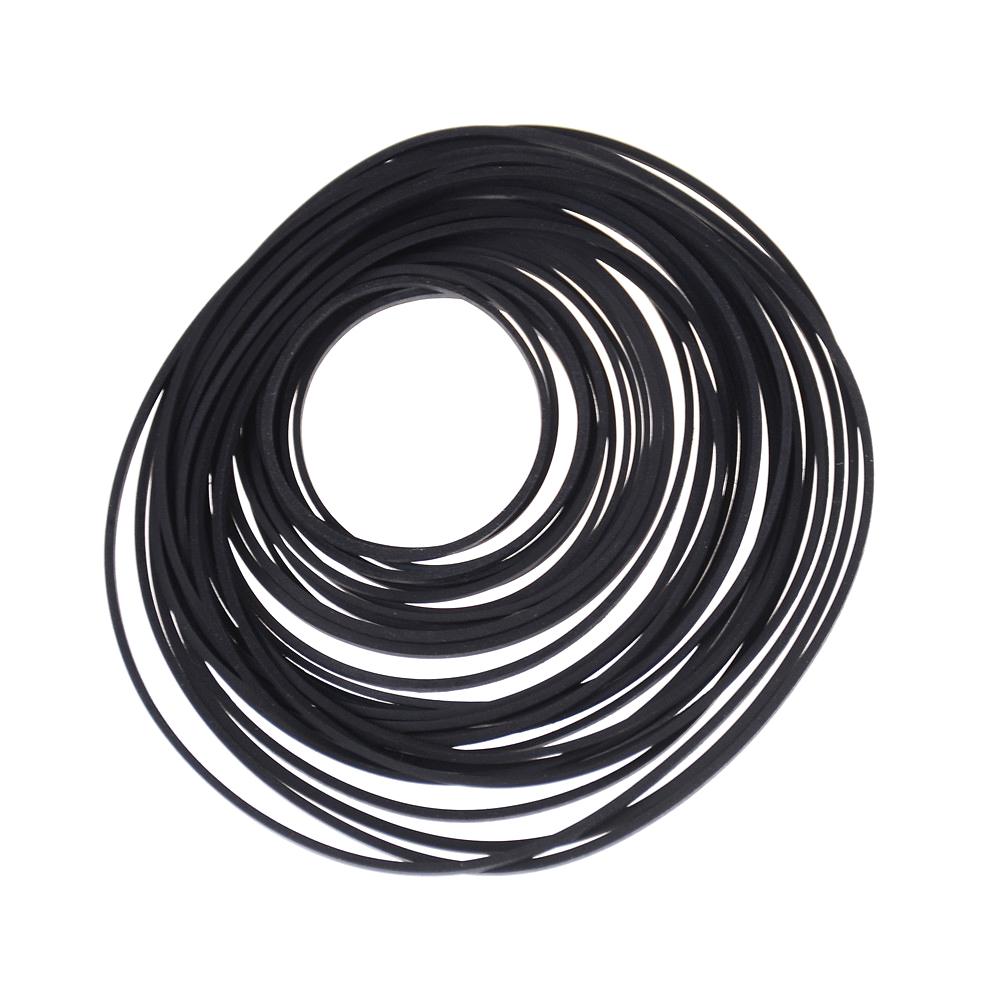 

40pcs Mix Cassette Tape Replacement Rubber CD DVD Cassette Tape Recorder Turntable Strap Belt For CD-ROM Video Machines 1*1mm чорний