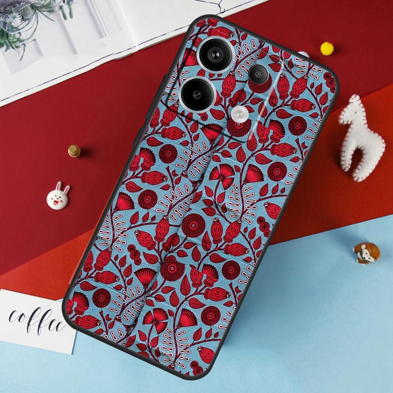 African Wax Pattern Fabric Case For Xiaomi Redmi Note 14 12 11 10 13 Pro 15 Pro Plus Redmi 15 14C 10C 12C 13C 15C Cover