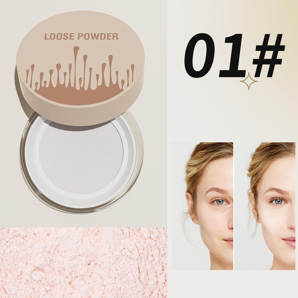 Private Label Face Makeup Translucent Loose Powder Custom Logo 5 Colors Natural Oil-Control Waterproof Mineral Setting Powder