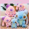 Entzückendes Stitch Plüschtier Weiches Schlafkissen Bequeme Kuschelpuppe Niedlich Blau und Rosa Geschenk