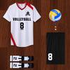 Men Women Volleyball Uniform Set Sport Training Jersey Beach Competition Team Wear Striped