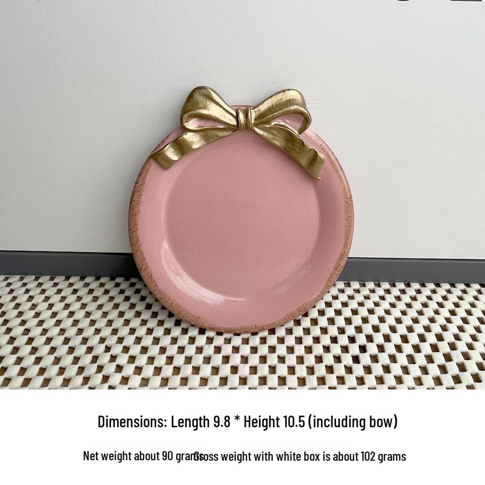 3D Resin Bow Macaron Color Desktop Ornament and Photography Prop Tray