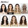 Noble Synthetic Lace Front Wigs 20 Inch Wavy Glueless Brown Wig Blonde Wig Cosplay Curly Wig Lace Front Wig For Women Lace Wig