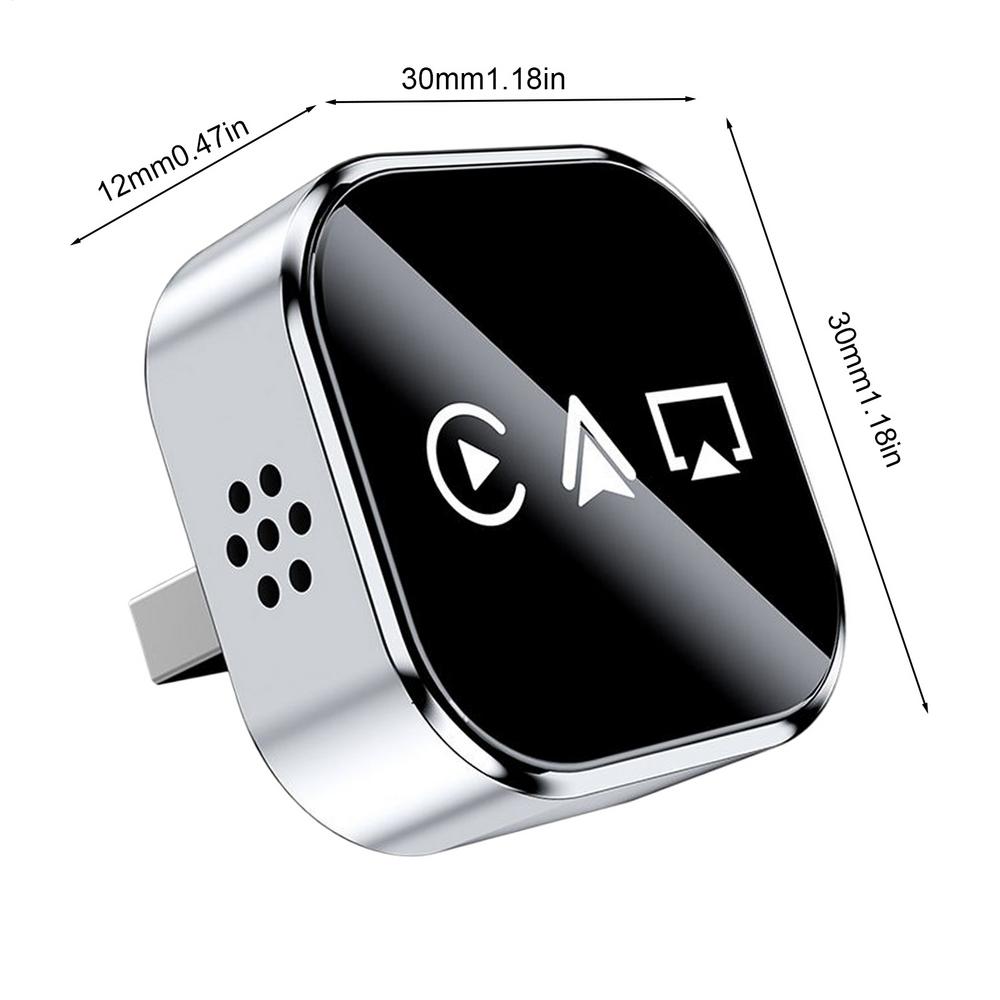 Screen Mirroring for Car Wired To Wireless Player Screen Mirroring Device for Vehicle Audio Link Pair Watch Movie Media Phone серебряный