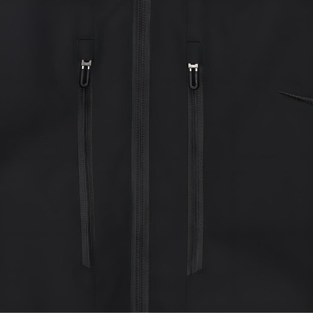 Saucony Urban Commuting Series Solid Color Three-In-One Full-Zip Hooded Down Jacket Unisex Jacket Black SC2240205A-BK01