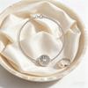 Fine 925 Sterling Silver Platinum Plated Chain Link Bracelet Women's Fashion Beaded Exquisite Zircon Details Wedding Gift Party