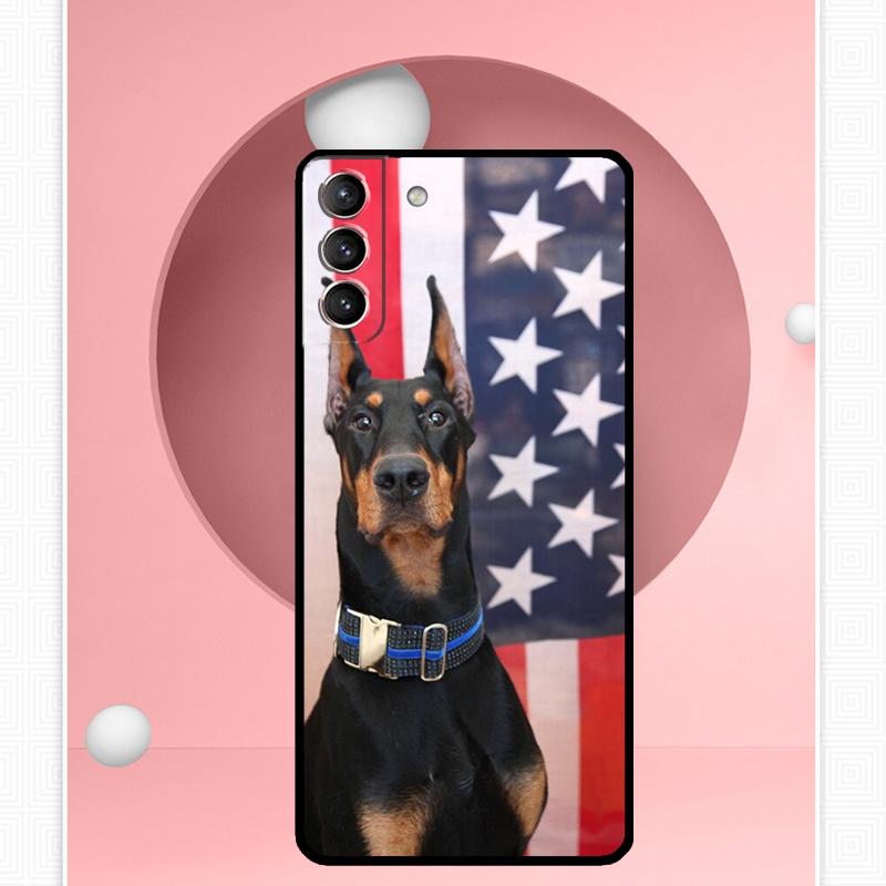 

Doberman Dog Case For Samsung Galaxy S22 S23 S24 Ultra Note 20 10 S8 S9 S10 Plus S21 S20 FE Soft Cover Galaxy S23