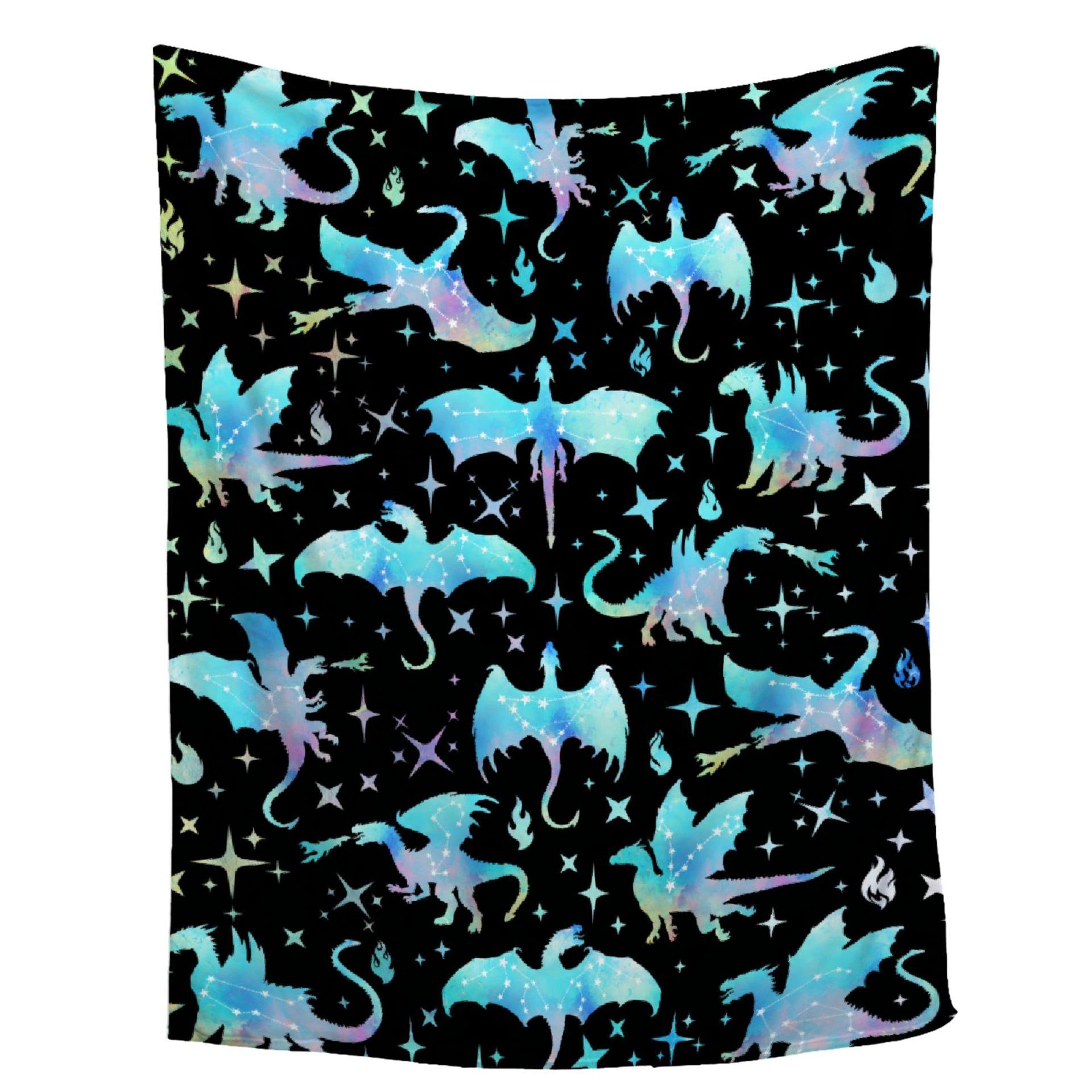 

Cute cartoon dragon Printed Blanket for Sofa Bed Travel Camping Living Room Office Conditioning Blanket for All Seasons Gifts 75x90cm