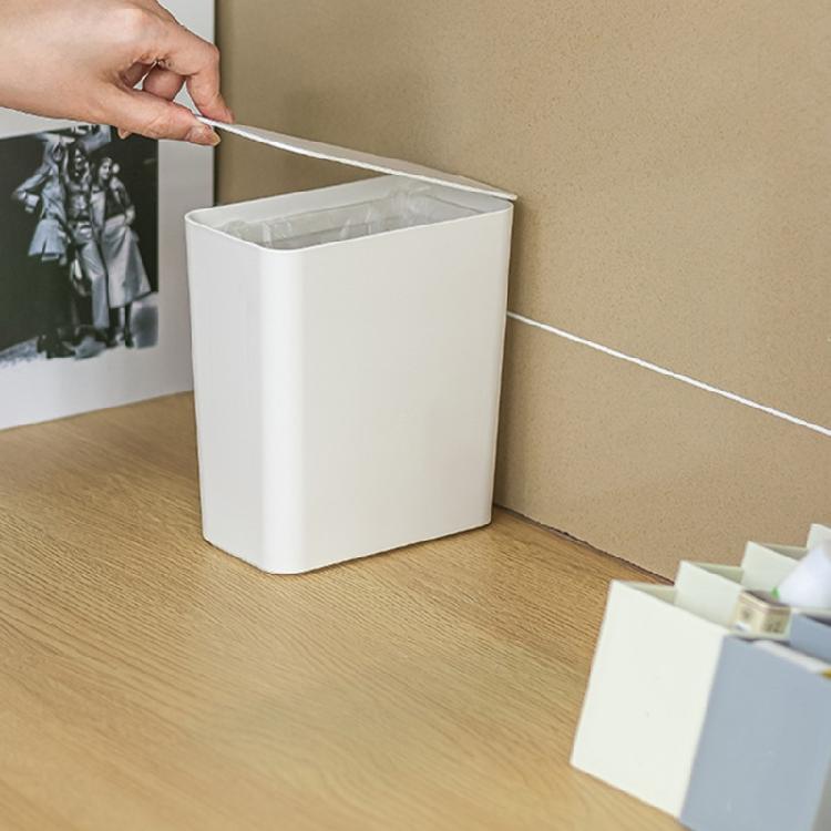 Functional Waste Bin with Lid Desktop Container Storage Home Garbage Container