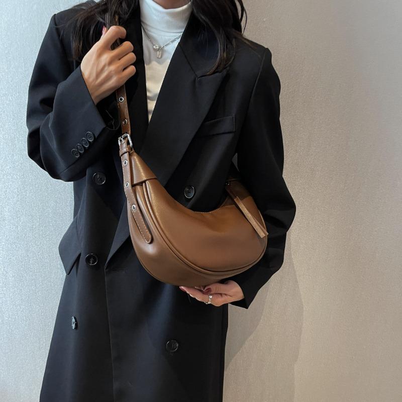 Crescent Armpit Bag Women's Bag New Niche Fashion Dumpling Bag Texture Semi-round Portable Shoulder Bag