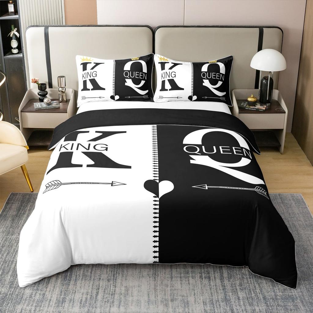 Liebhaber Bettbezüge für Erwachsene Leichte Bettdecke König und Königin Valentinstag Geschenke Bettwäscheset Schlafzimmerdeko Keine Bettdecke