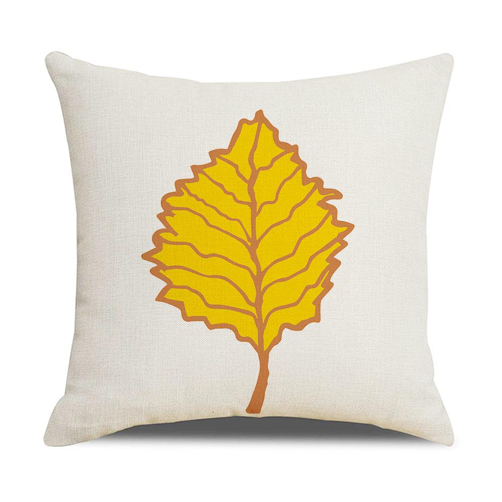 Nordic New Home Simple Plant Flower Series Linen Pillow Cover Square Sofa Cushion Cover