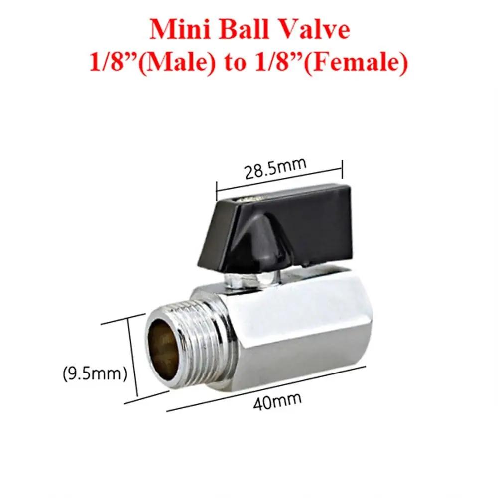 1/8" 1/4" 3/8" 1/2" BSP Threaded Brass Ball Valve Male To Female/Female To Female Plated Brass Air Compressor Valve