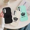 Crown Queen King Letter Case for Samsung Galaxy A11 A13 A15 A12 A16 A14 A52 A21s Soft Phone Cover A22 A33 A23 A04 A03 A06 A53
