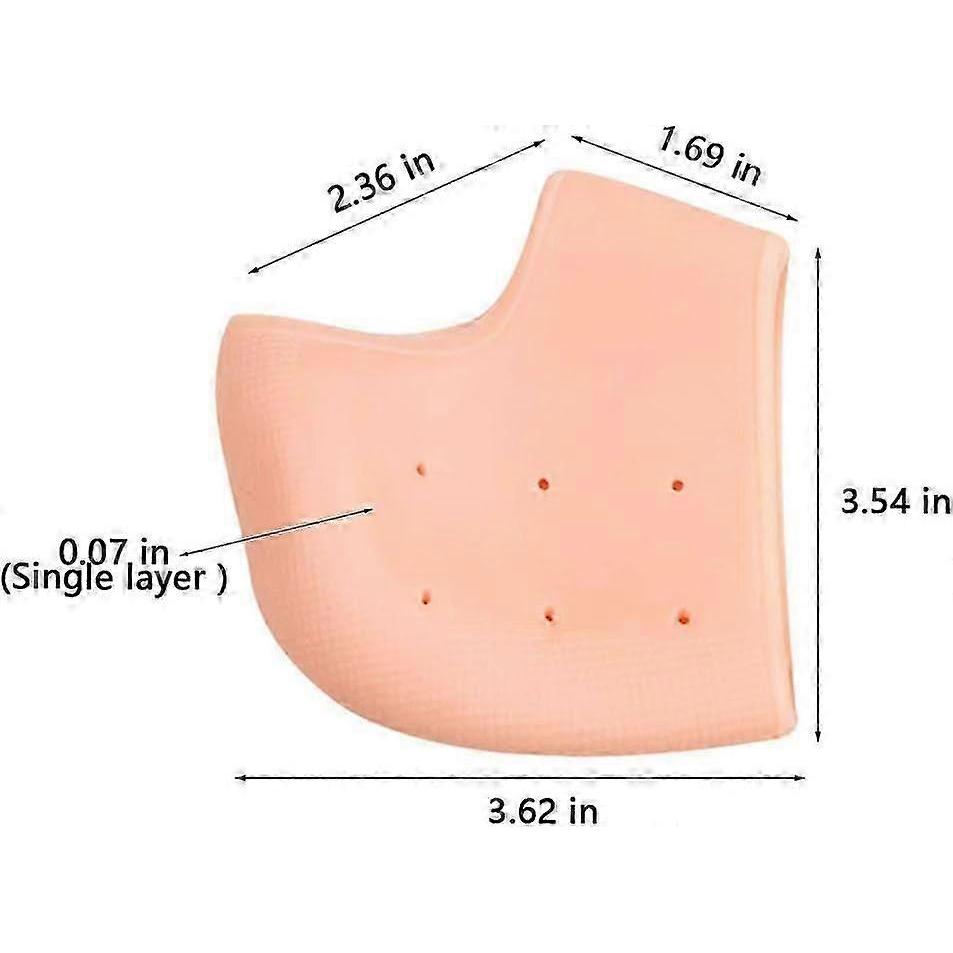 4 Pairs Silicone Gel Socks Heel Silicone Heel Protectors,Heel Sleeves,Heel Cups, Silicone Gel Heel Sleeve,Breathable Silicone Protective Heel
