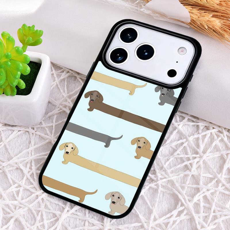 Sausage Dog Dachshund Art Shockproof Phone Case for iPhone 17 Air 16e 15 11 12 14 13 Pro Max Cover Coque
