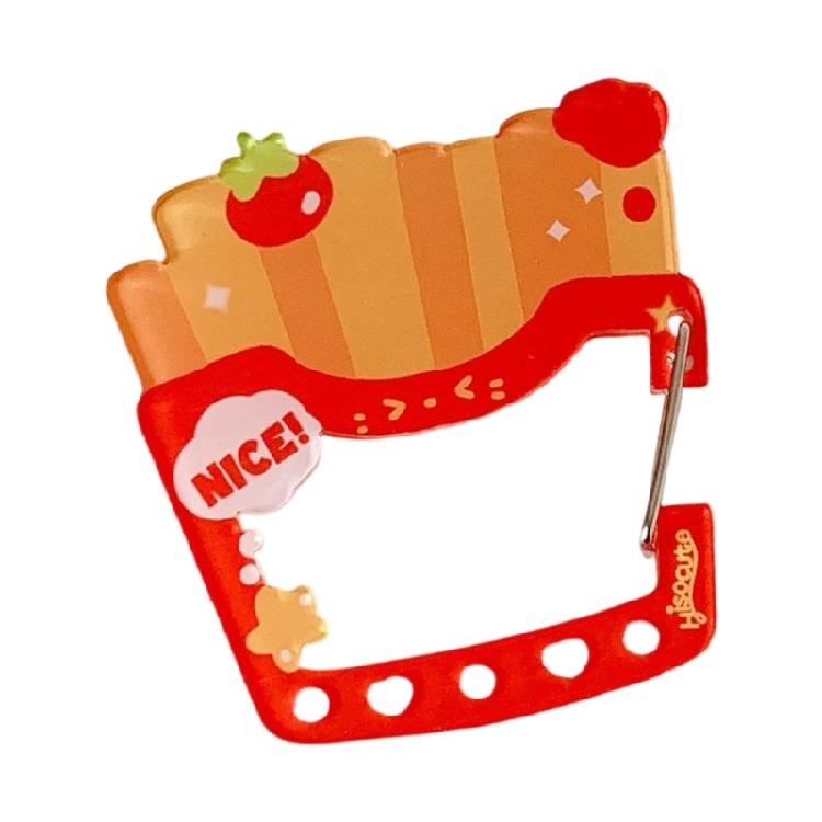 

Cartoon Fast Food Carabiner Key Holder Acrylic Carabiner Clip for Keys and Bag Hiking Camping Or Daily Use