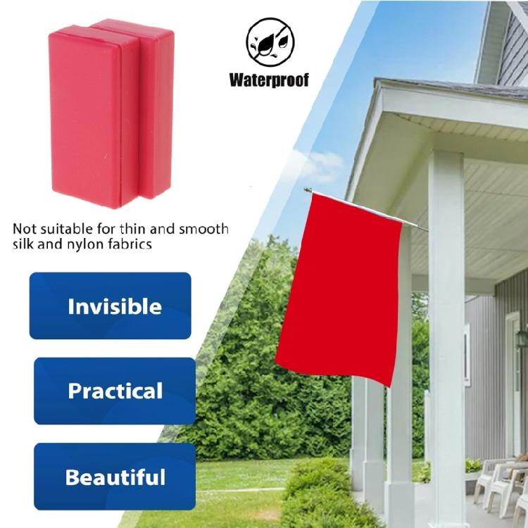 2pcs Magnetic Flag Holders Weights Quick Install Prevents Gutters Snags Maintains Flag Display Outdoor Garden Windproof