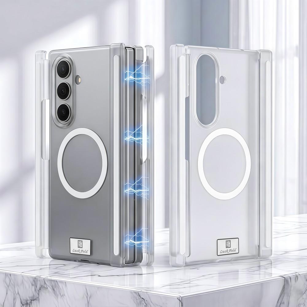 For Samsung Galaxy Z TriFold Case Hard Transparent 2 Hinge Magnetic MagSafe Protective Back Cover For Galaxy Z TriFold Shell