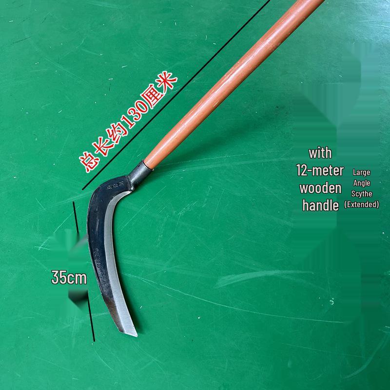 Manganese Steel Forged Large Scythe with Long Handle for Grass and Reed Cutting