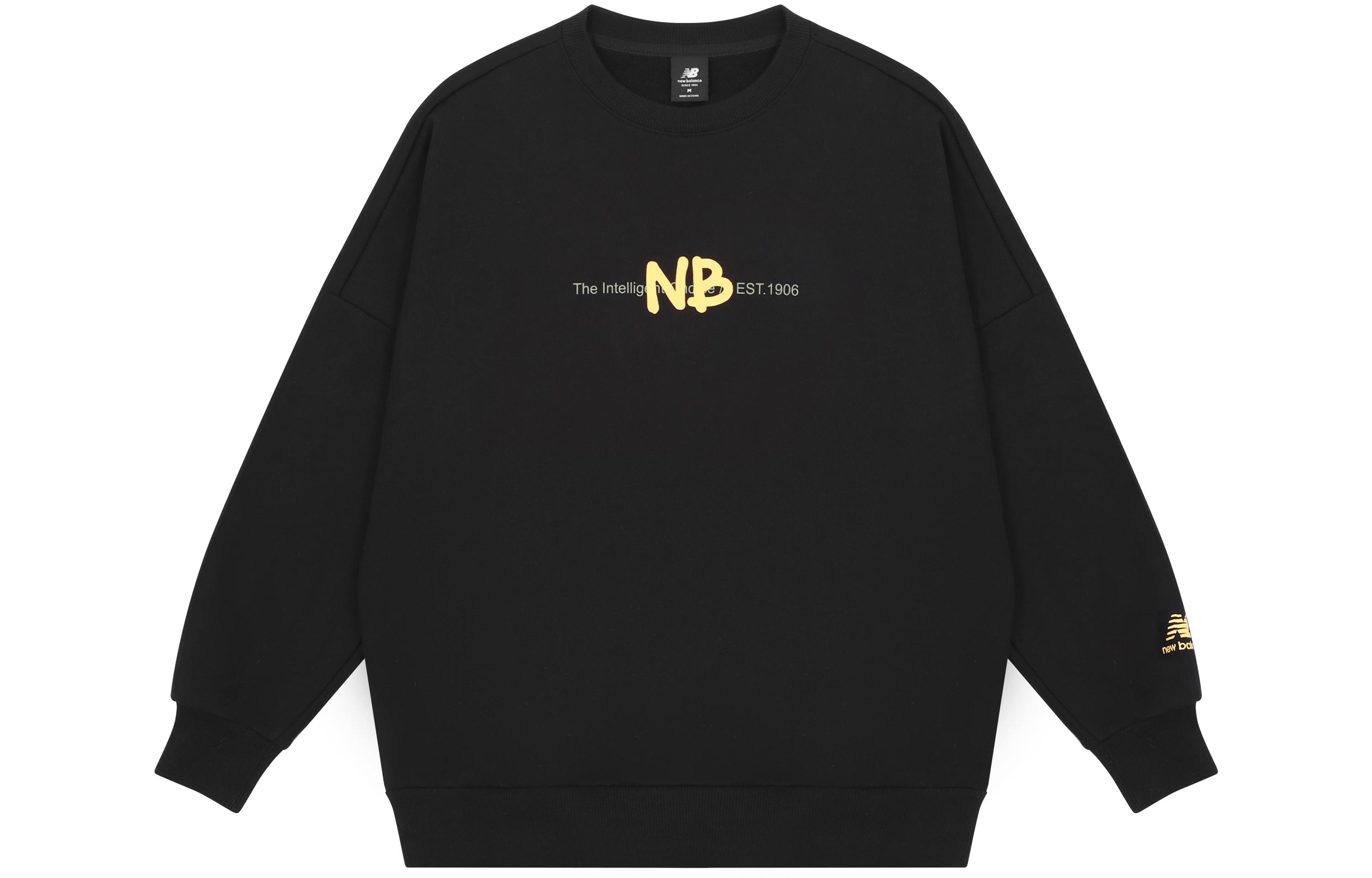New Balance Sweatshirts Men s Black Crew Neck Moderate Other AMT13365-BK L