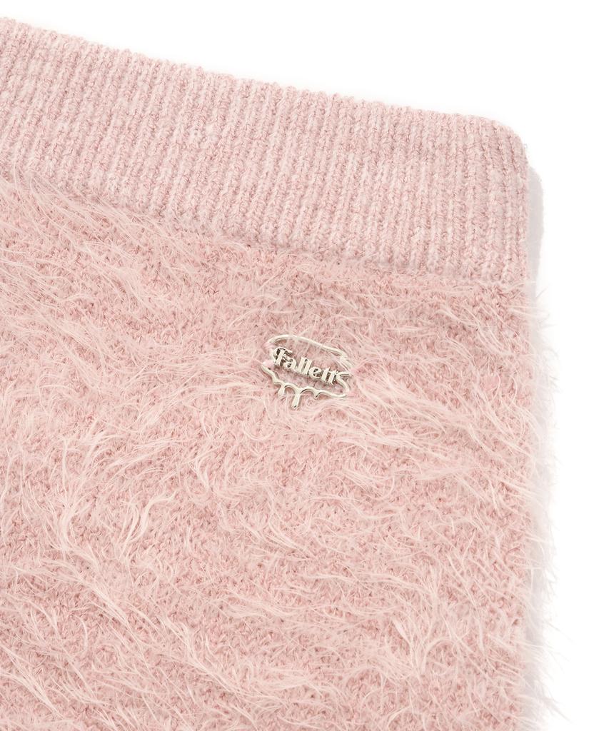 Pallet Hairy Knit Skirt Pink