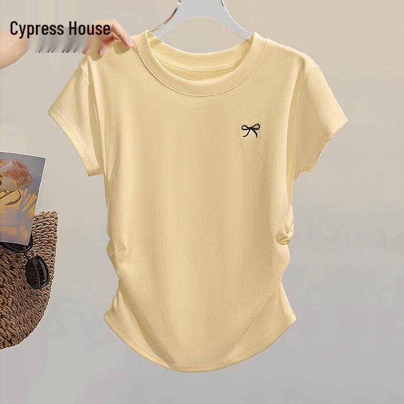 Sybelle Women s Bowknot Round Neck T-shirt M